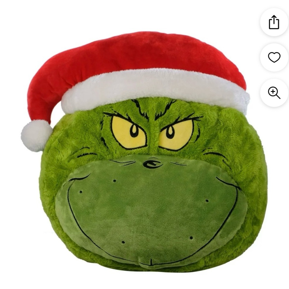 NEW DR. SEUSS THE GRINCH 16” PLUSH PILLOW
